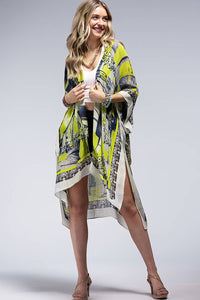 GEOMETRIC & FLORWER KIMONO