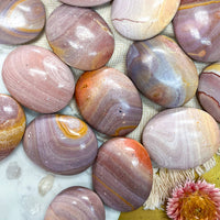 Pink Jasper Pillow Pocket Palmstone - Unetched