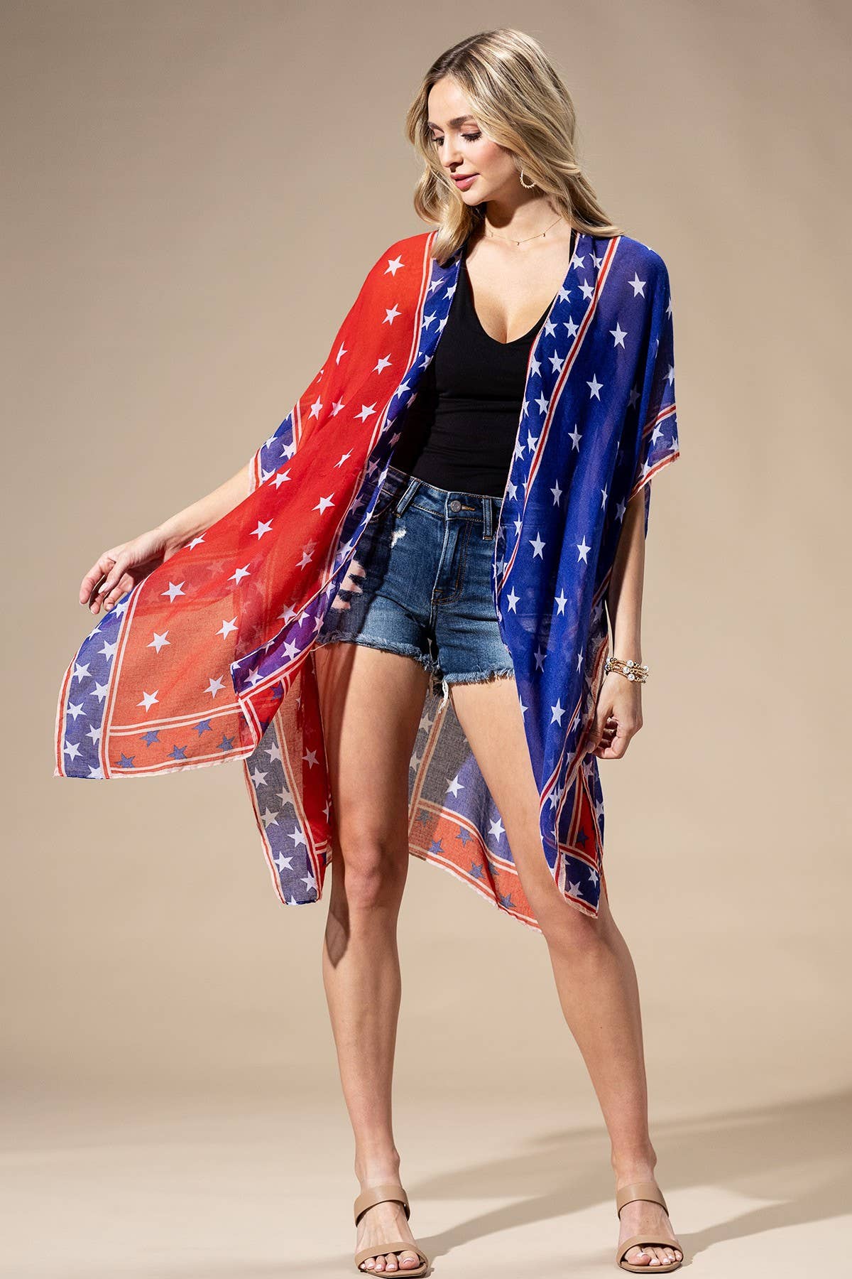 AMERICAN FLAG KIMONO