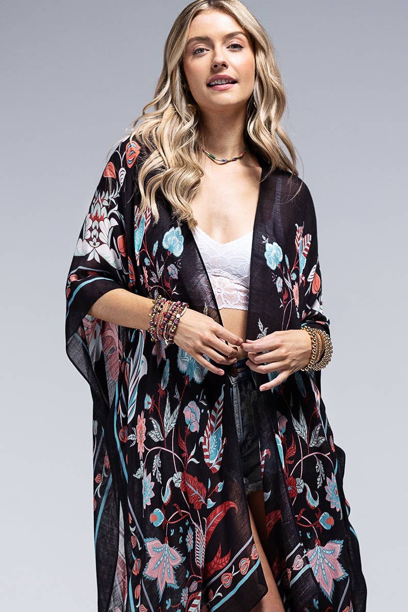 LEAF AND FLOWER KIMONO
