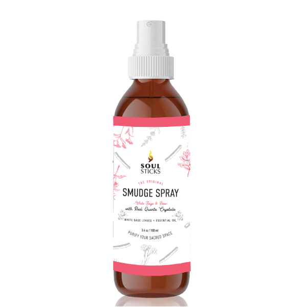 Smudge Spray, Soul Sticks - White Sage & Rose (3.5 oz)