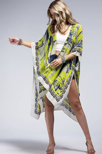 GEOMETRIC & FLORWER KIMONO