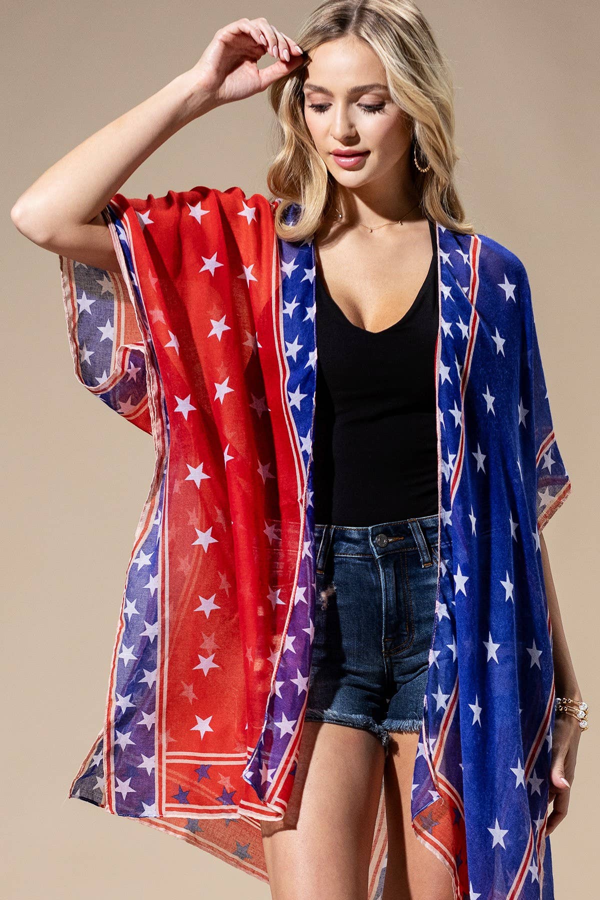 AMERICAN FLAG KIMONO