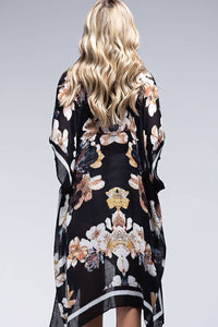 FLOWER PRINT KIMONO