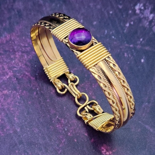 BABYLON Amethyst and 14K Gold Filled Bracelet
