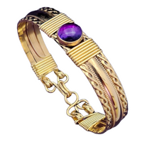 BABYLON Amethyst and 14K Gold Filled Bracelet