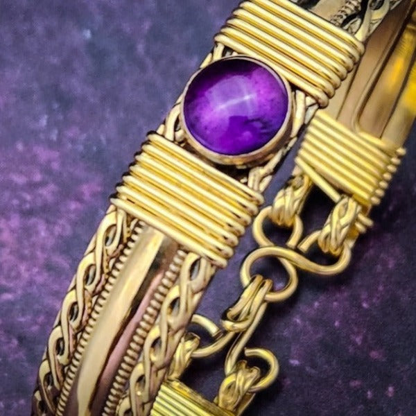 BABYLON Amethyst and 14K Gold Filled Bracelet