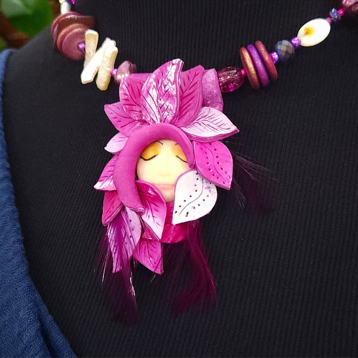 FOREST FAIRY NAUGHTY NANCI {One of A Kind Artisan Necklace}