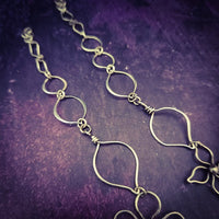 Ready To Ship Garden Silhouette Necklace, Dahlia and Daisies {One-Of-A-Kind}