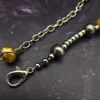 MARNIA Necklace with FREE BRACELET, Ammonite and Titanium Druzy and Freshwater Pearls, One of a Kind, *READY TO SHIP*