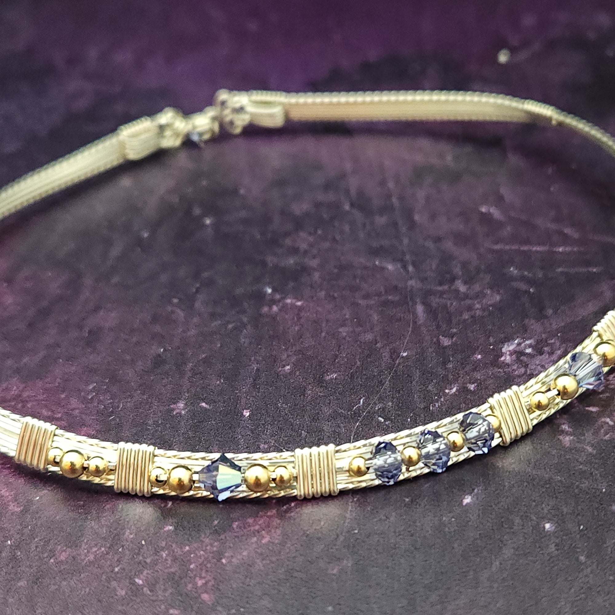 SOLD - BABEI Gemstone Collar, Tanzanite & Sterling Silver {One of A Kind}