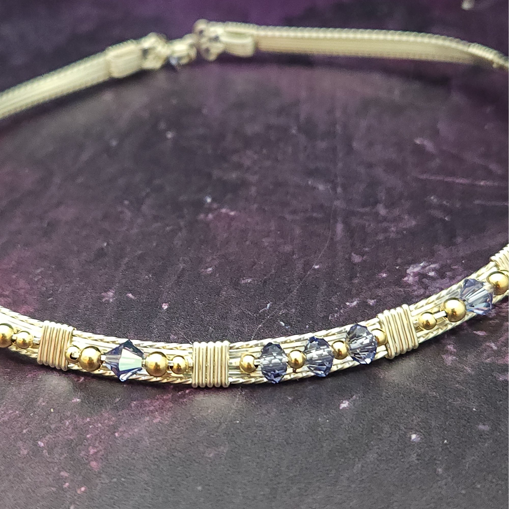 SOLD - BABEI Gemstone Collar, Tanzanite & Sterling Silver {One of A Kind}