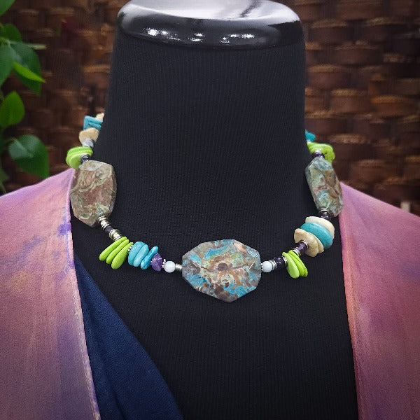 *READY TO SHIP Tanzi Gemstone Collar, One of A Kind