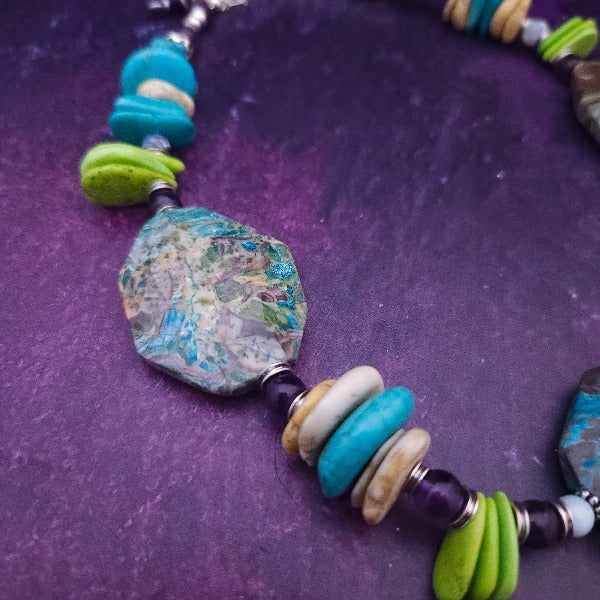 *READY TO SHIP Tanzi Gemstone Collar, One of A Kind