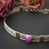 THE SWEETHEART COLLAR, Sterling, Rose Gold & Star Ruby {Limited Release thru Feb 2025}