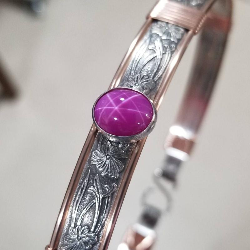 THE SWEETHEART COLLAR, Sterling, Rose Gold & Star Ruby {Limited Release thru Feb 2025}