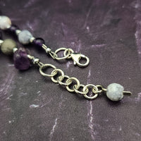 Avelavee Angel Necklace, Sterling and Charoite, One of a Kind