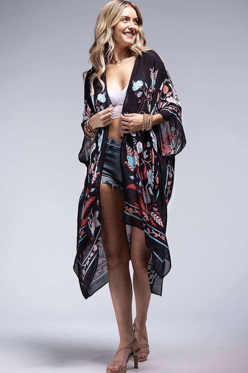 LEAF AND FLOWER KIMONO