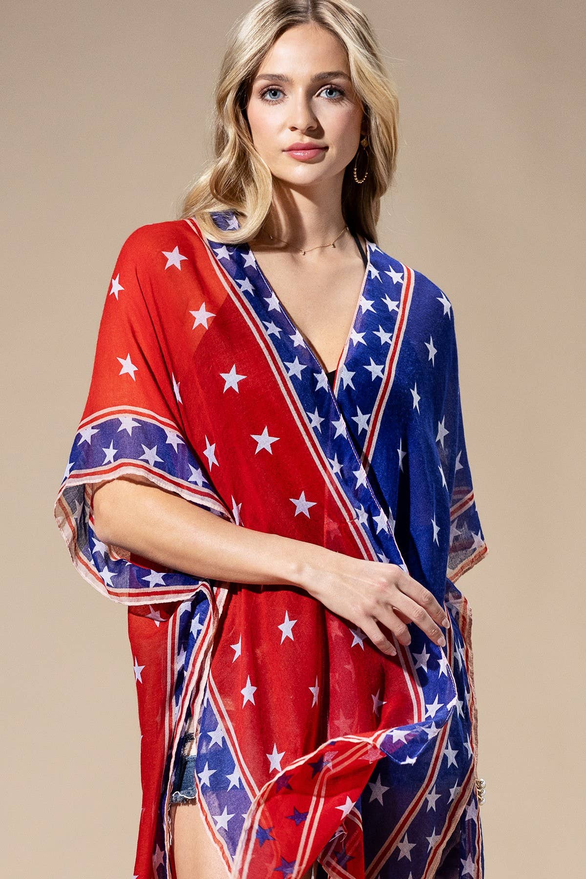 AMERICAN FLAG KIMONO