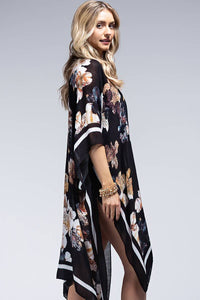 FLOWER PRINT KIMONO