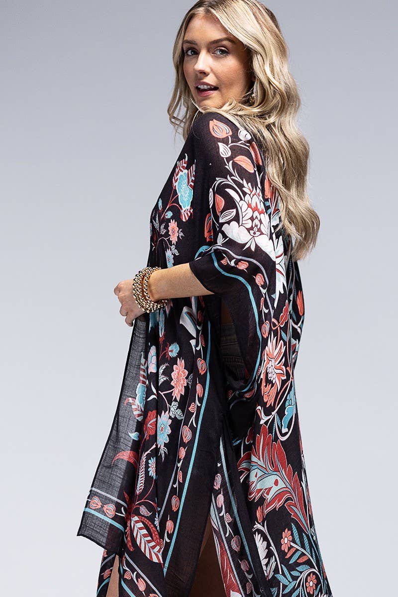 LEAF AND FLOWER KIMONO