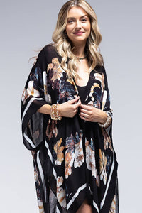 FLOWER PRINT KIMONO