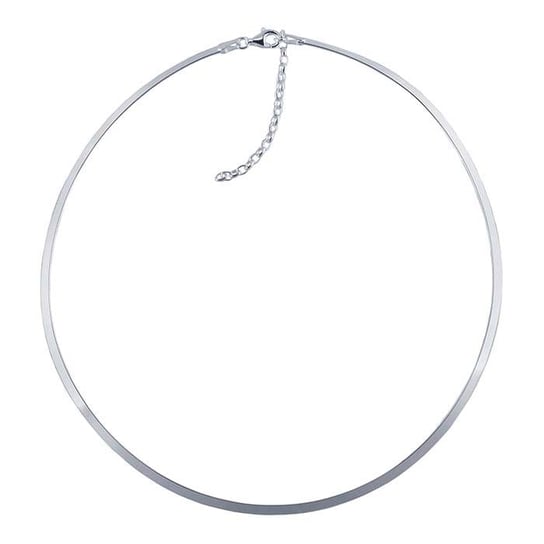 Neck Ring, Sterling Silver 2.2mm Flat-Wire (w/ 2" Extender)