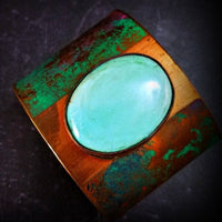 SOLD ~ DESERT DANCE, Copper & Turquoise Cuff