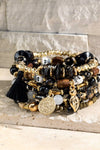 9-in-1 Skull Charms Beads Bracelet