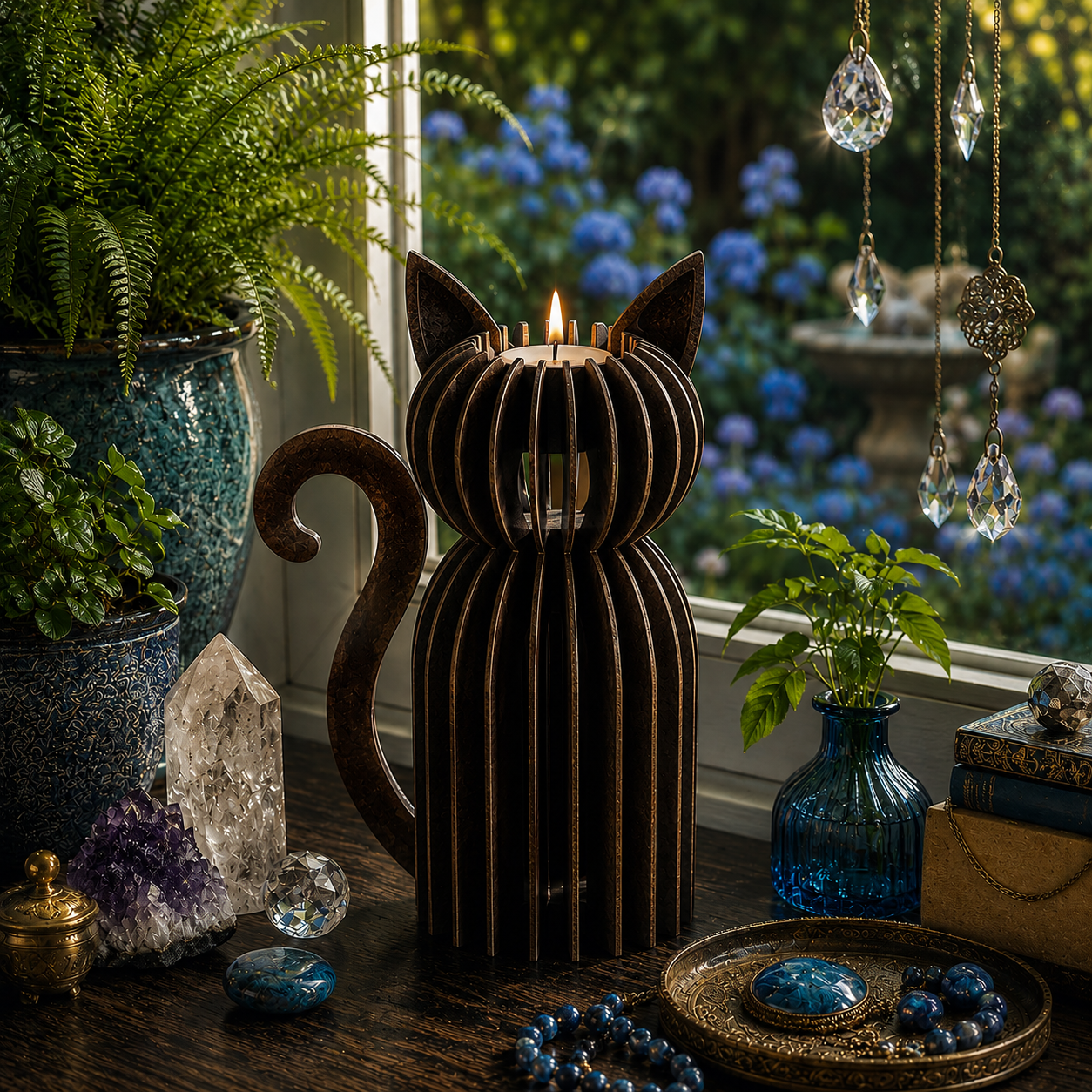SITTING PRETTY 3D Cat Candle Holder