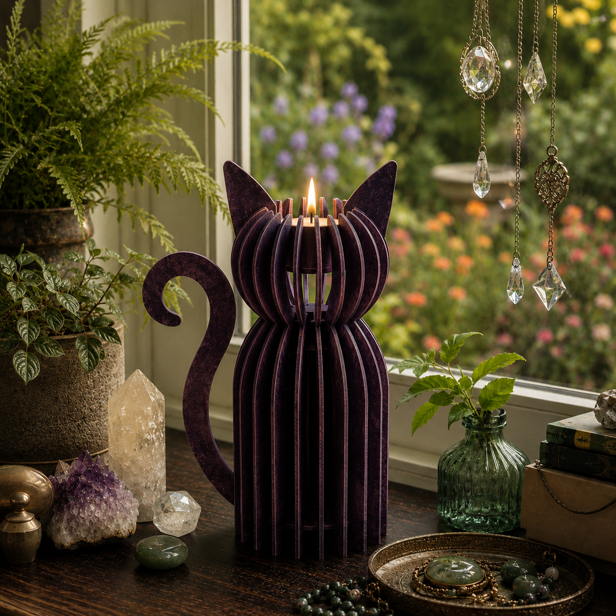 SITTING PRETTY 3D Cat Candle Holder