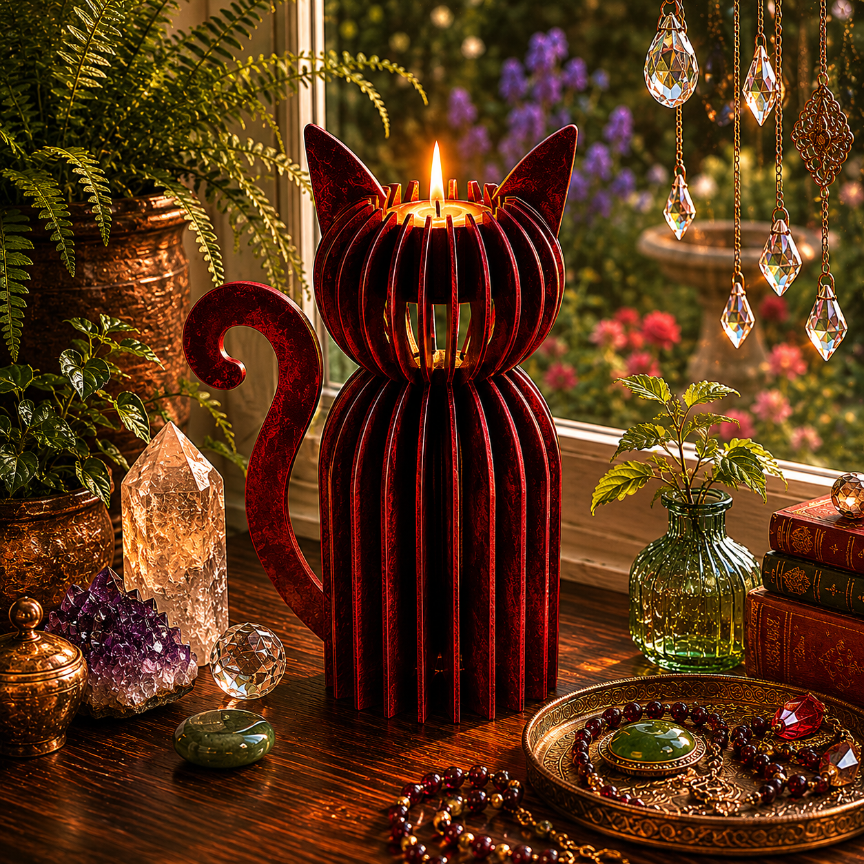 SITTING PRETTY 3D Cat Candle Holder