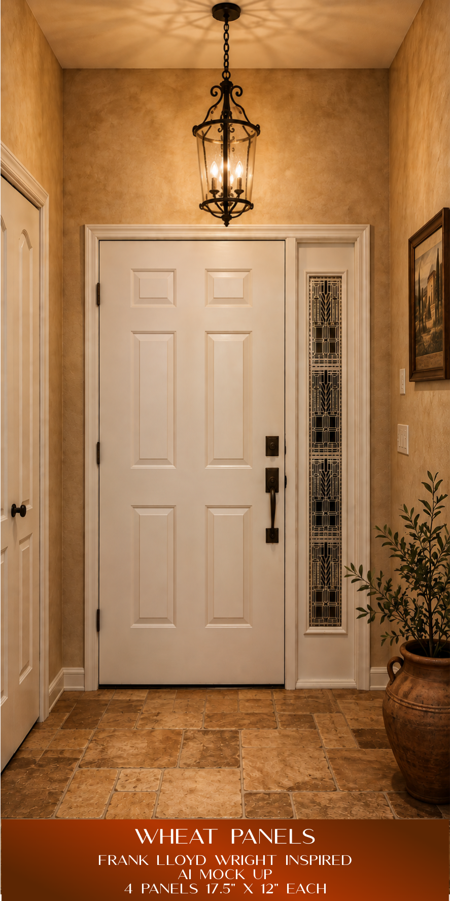 CUSTOM DESIGN LASER-CUT WOODEN SIDE LIGHT INSERT