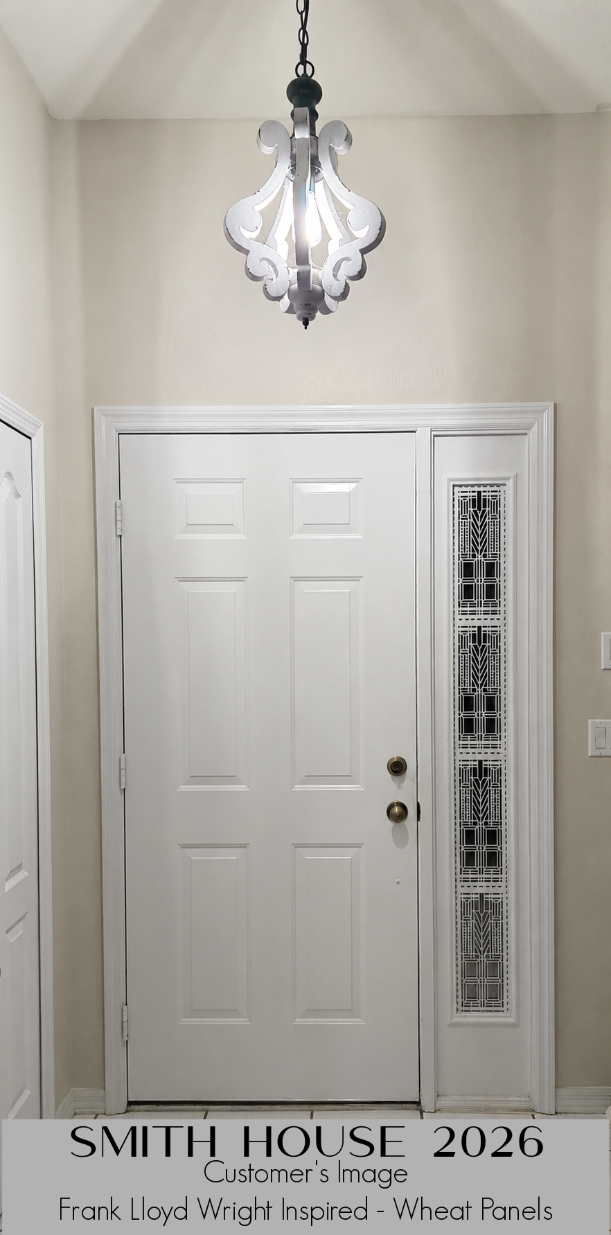 CUSTOM DESIGN LASER-CUT WOODEN SIDE LIGHT INSERT
