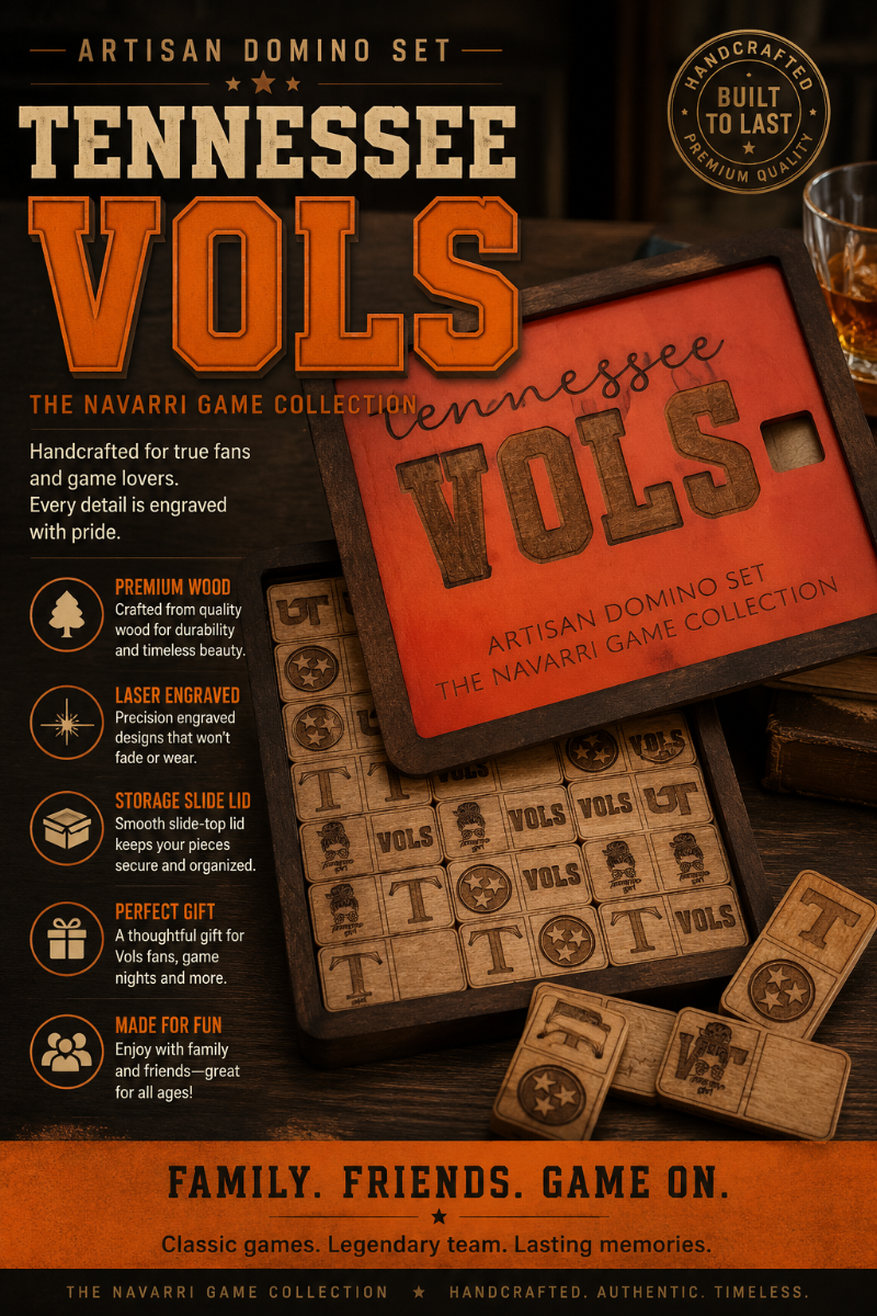 FOOTBALL DOMINO Game Set, Tennessee Edition