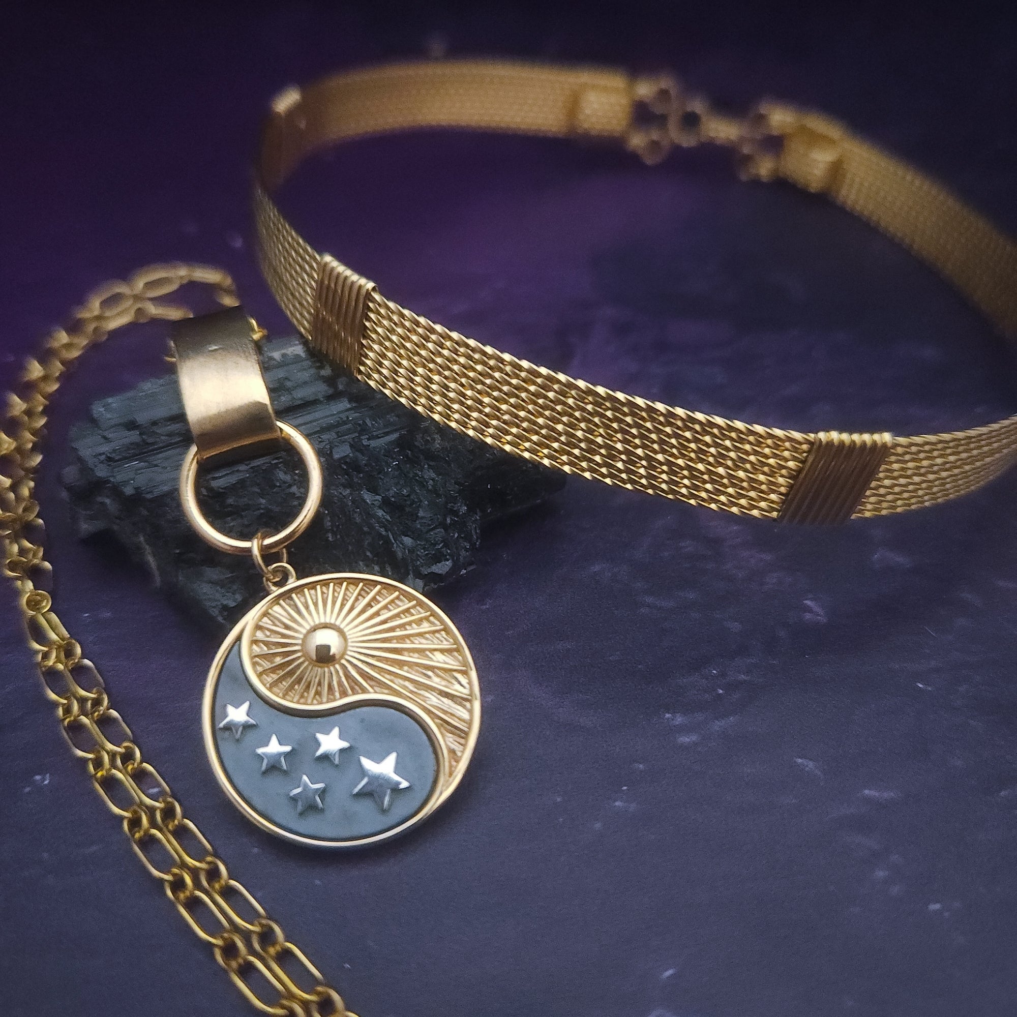 CÉLESTE Yin and Yang CONVERSION Collar with Slide