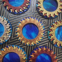 Celestial Tea Light Holders Set, Vibrant colors of wood. Sun, moon and stars 3