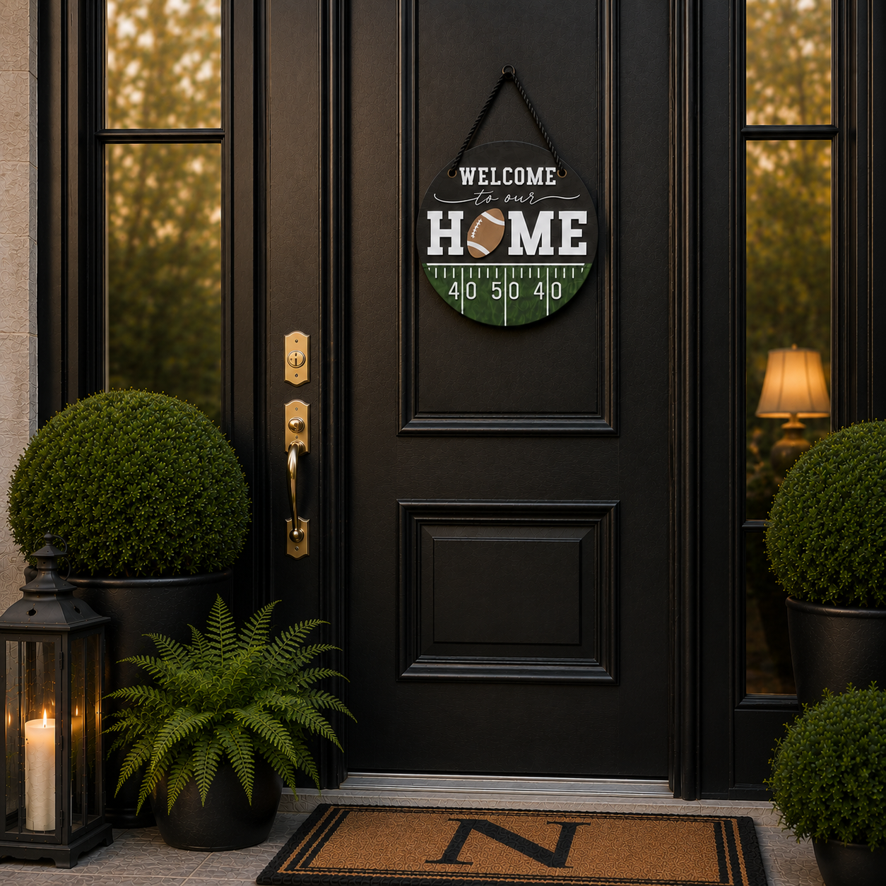 DOOR SIGN - Welcome to Our House, Football Themed