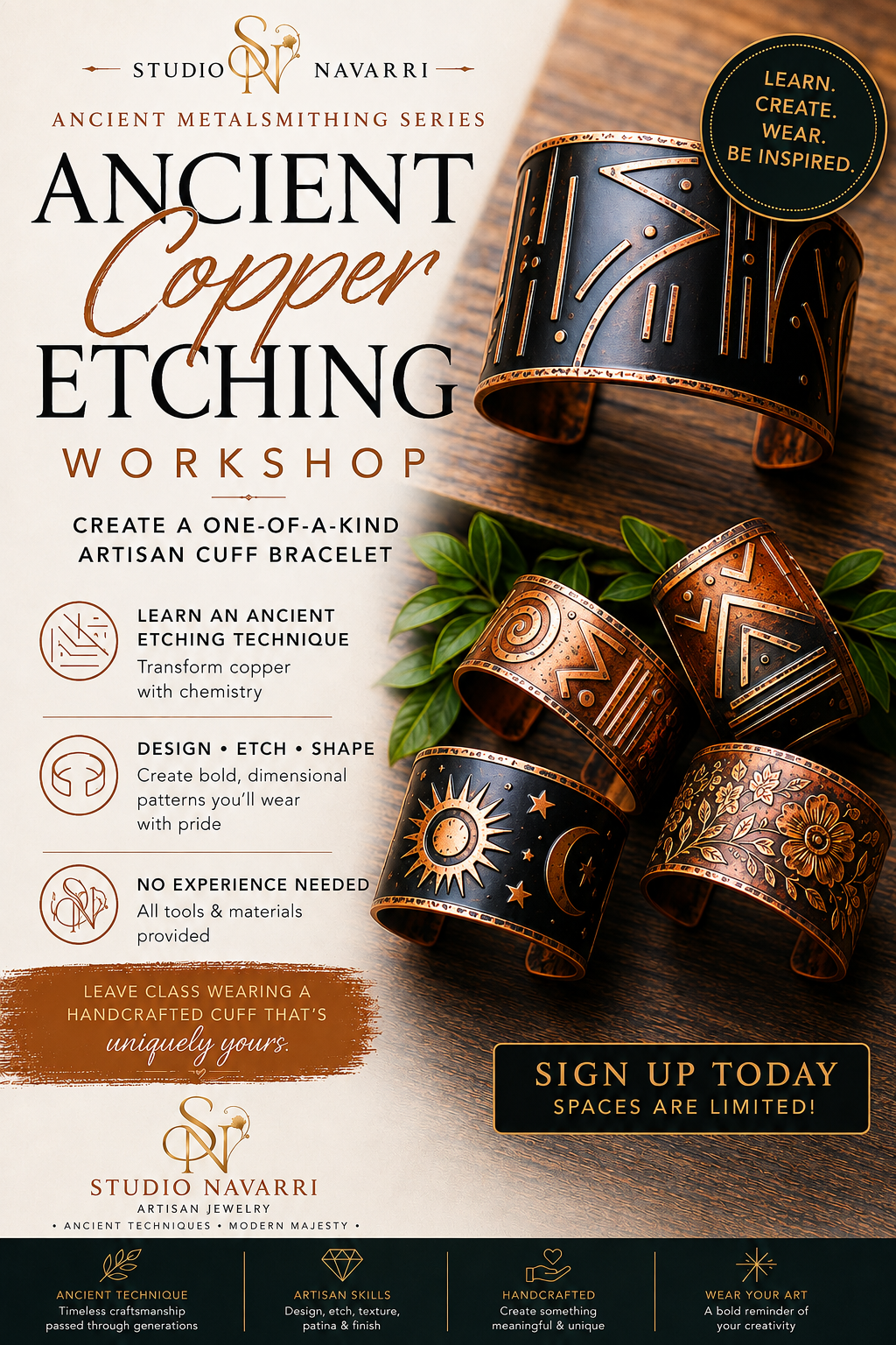 SEP 26 - ETCHED COPPER CUFFS