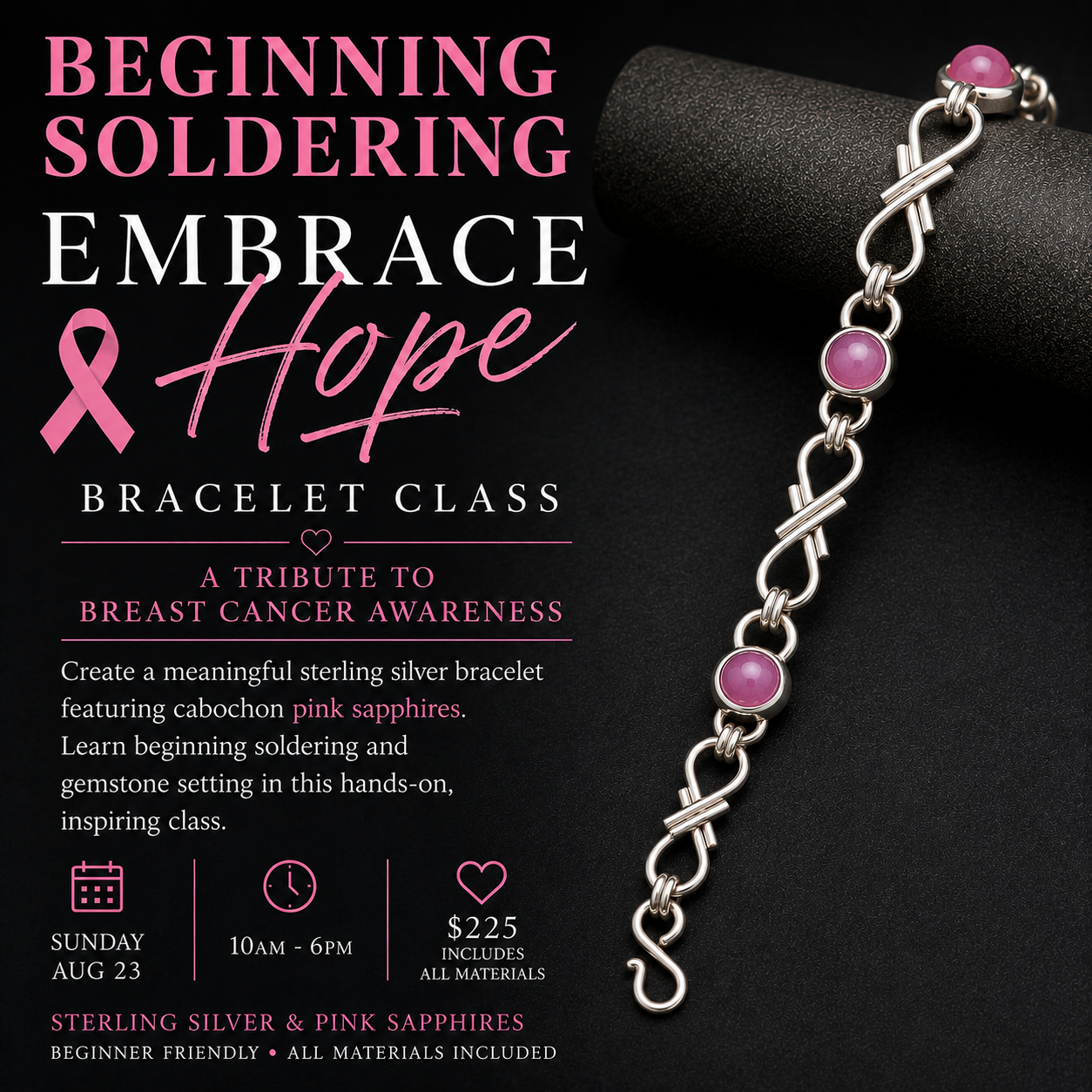 AUG 23 - EMBRACE HOPE Chain, Beginning Soldering Workshop