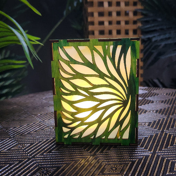 Foliage, Hand Painted LED Candle Holder