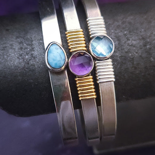 THE FOUNDATION SERIES, Bezel Set Gemstone Cuffs, Beginning Silversmithing