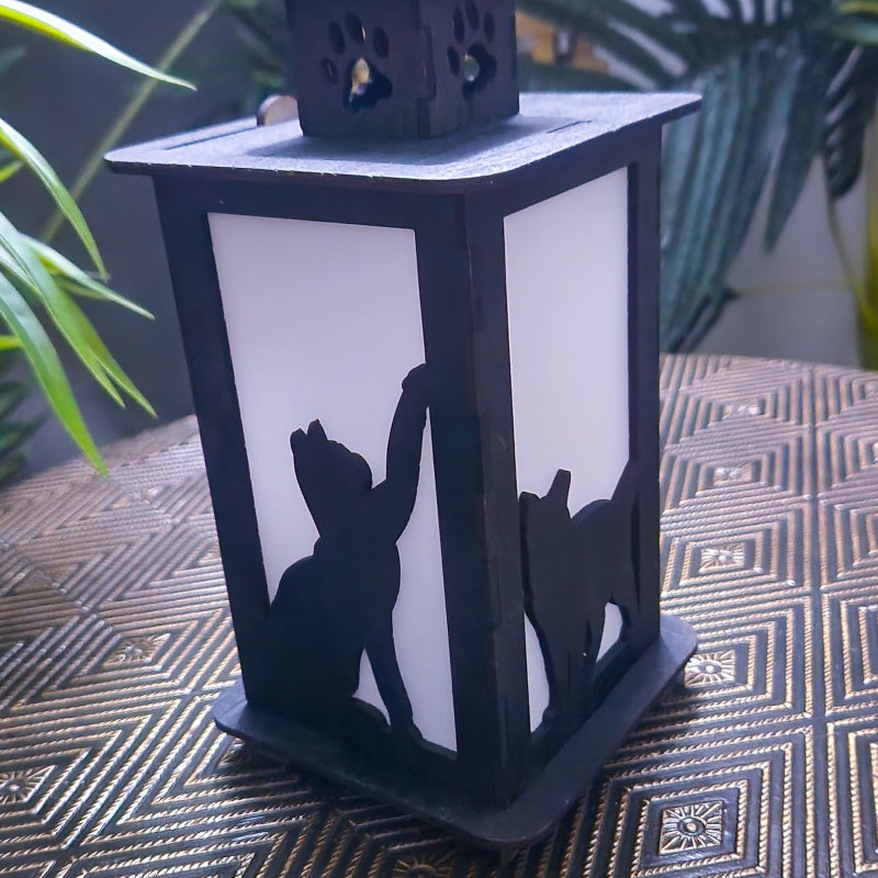 Silhouette Cat Lantern - Night Lights {Choose Your Color}