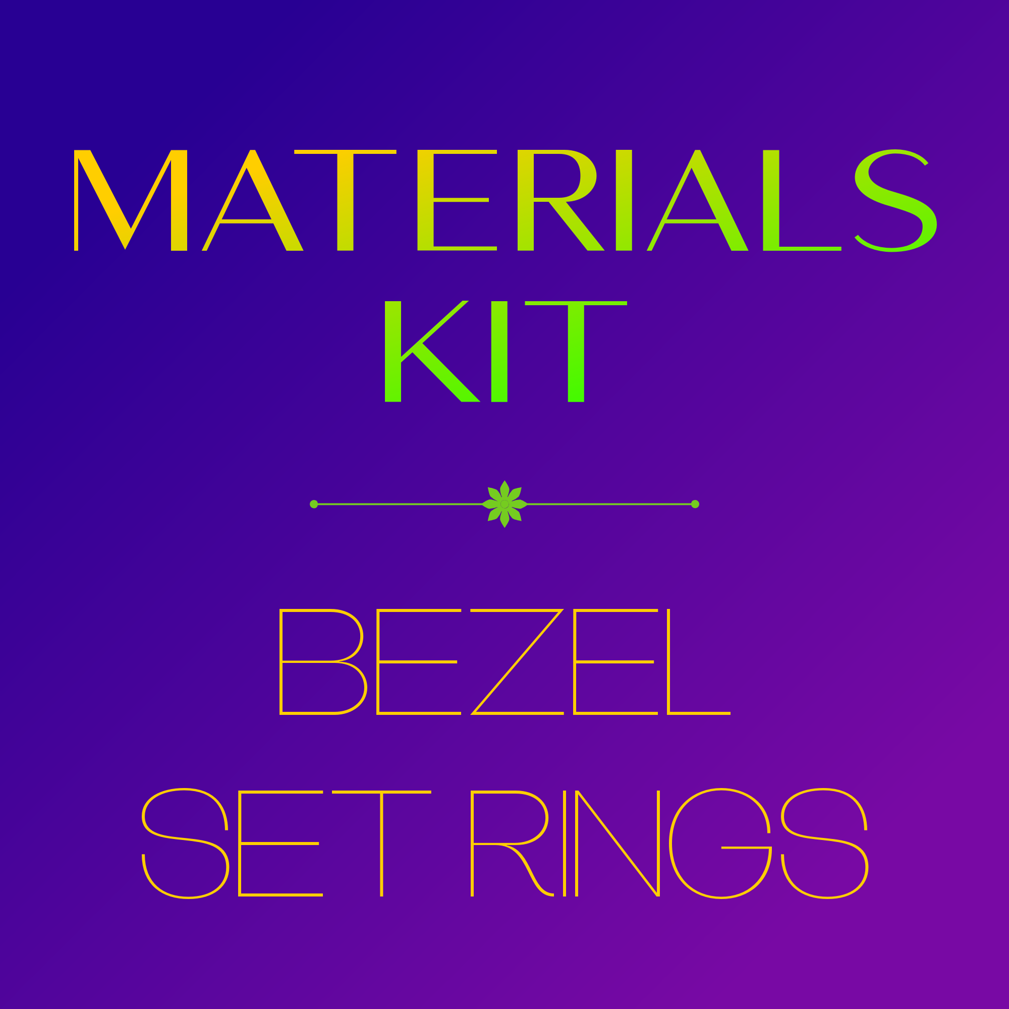 MATERIALS FEE - $45 - Bezel Set Rings