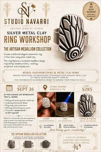 SEP 26 - ARTISAN MEDALLION RINGS, A Fusion of Intermediate Silversmithing and Metal Clay Workshop