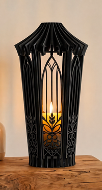 MOROCCAN STANDING CANDLE LANTERNS, Black