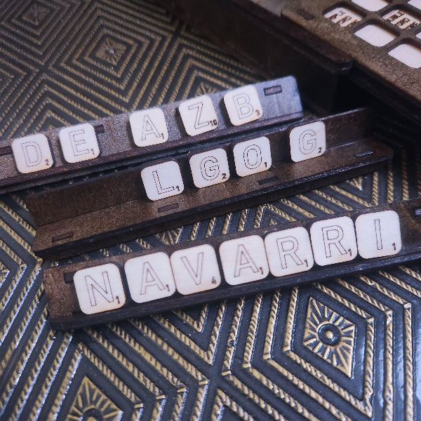 SOLD - CUSTOM ORDER - SCRABBLE Game Set, Celestial Winds - The Navarri Game Collection