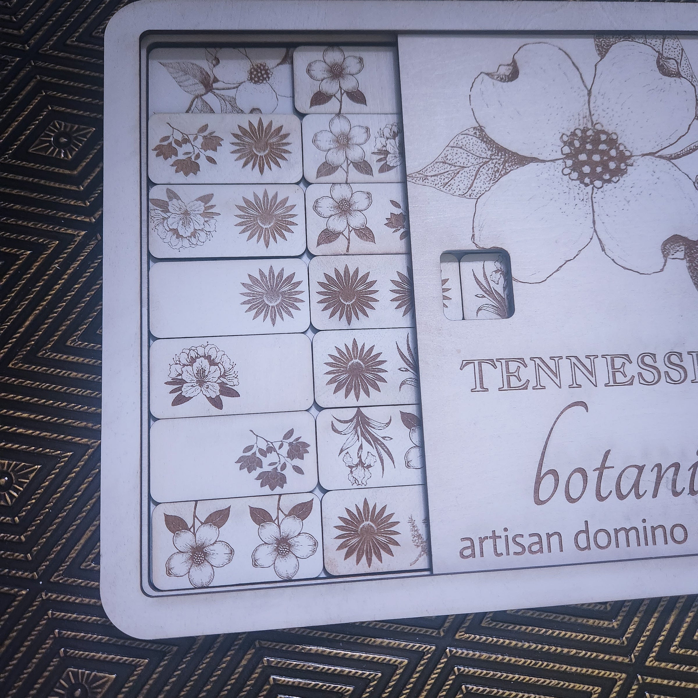 Heritage DOMINO Game Set -TN BOTANICALS Edition - The Navarri Game Collection