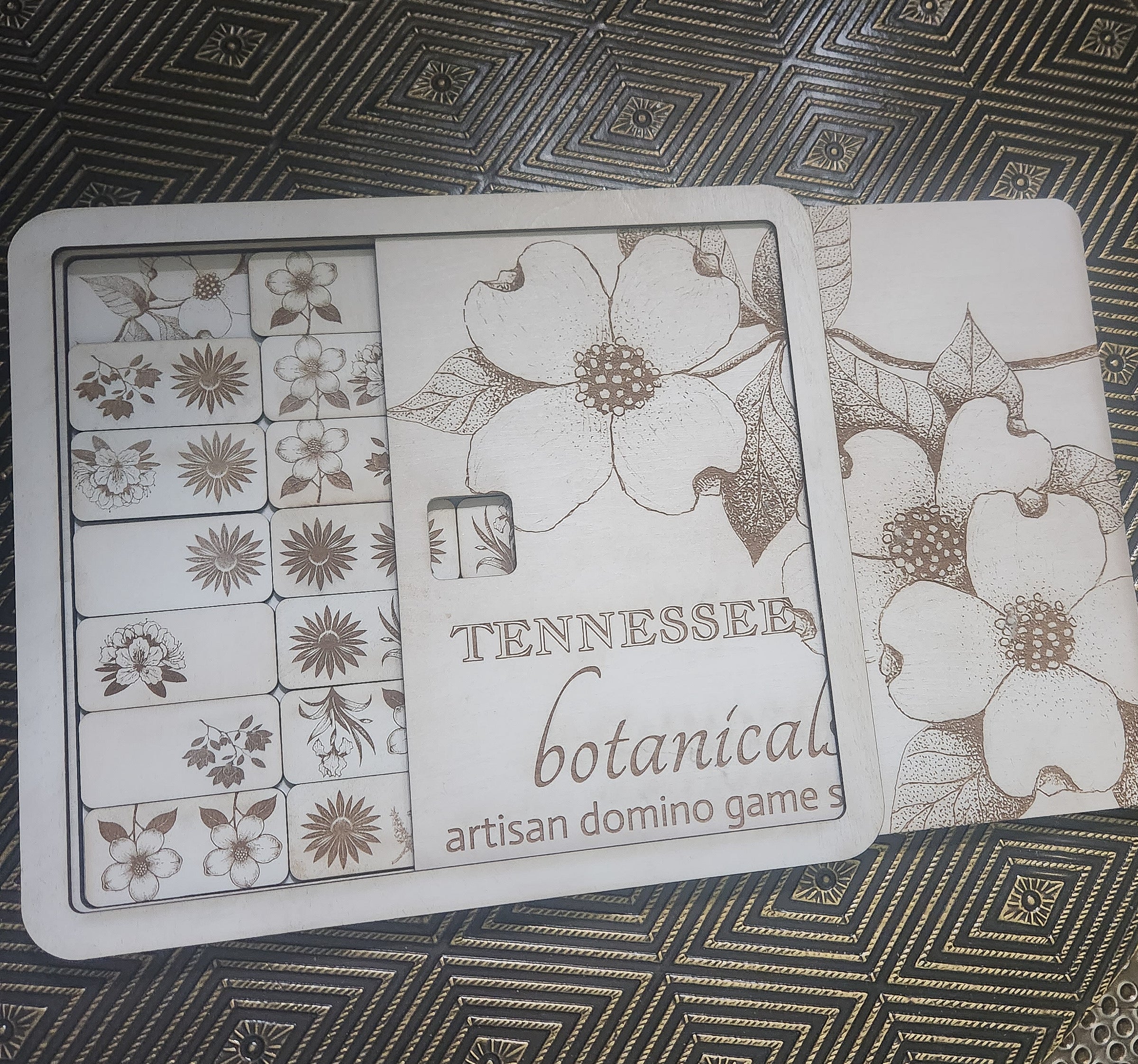 Heritage DOMINO Game Set -TN BOTANICALS Edition - The Navarri Game Collection