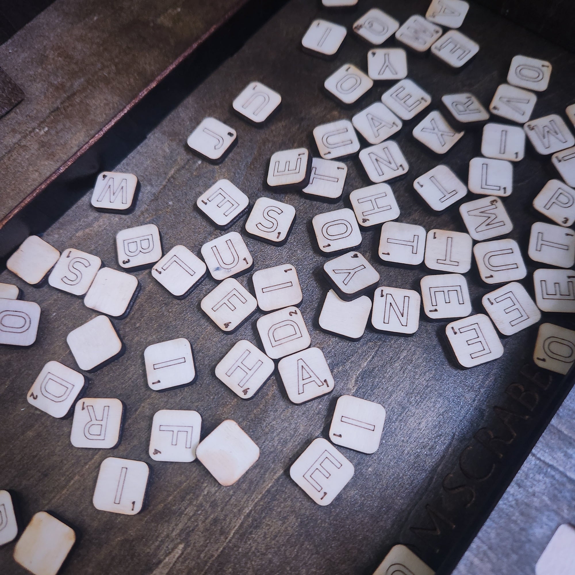 SCRABBLE Game Set, PERSONALIZED Celestial Winds - The Navarri Game Collection